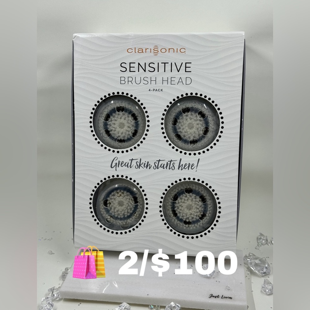 🛍️ Clarisonic Sensitive Brush Head Quad